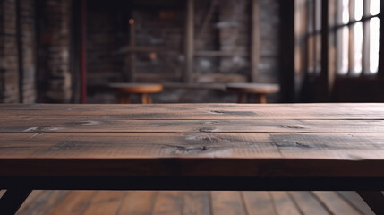 Fototapeta na wymiar Empty wooden table for mockup product display