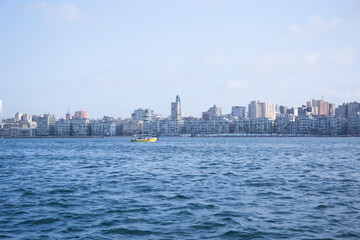 Obraz premium Panorama view of Alexandria, Egypt 2-Jul-2023