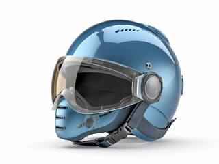 Naklejka premium Ski or motorcycle helmet on an isolated background. Generative AI