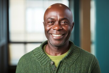 Fototapeta premium Portrait of a happy mature African man smiling at the camera.