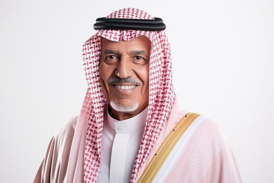 Portrait of a senior arabian man smiling at the camera