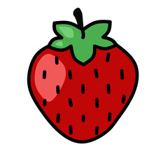 Obraz premium Strawberry fruit that looks fresh with a red color