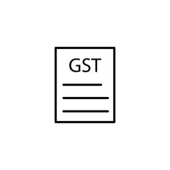 Goods and Service Tax vector flat icon illustration on white background..eps