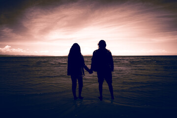 couple on the beach