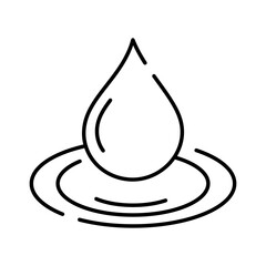 Water Drop Droplet Nature Environment Isolated Outline Icon Design