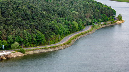 Fototapeta premium The scenery of Jingyuetan National Forest Park in Changchun, China in summer