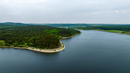 The scenery of Jingyuetan National Forest Park in Changchun, China in summer