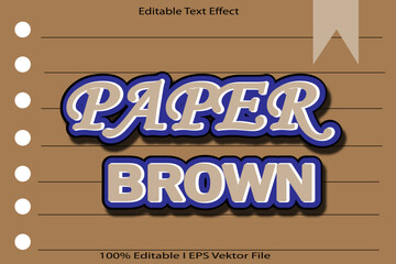 Paper Brown Editable Text effect