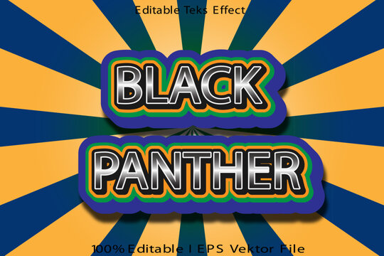 Black Panther Editable Text Effect