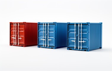 3d render of a row of container Generative AI