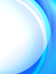 白バックにブルーの複数の湾曲の重なり模様