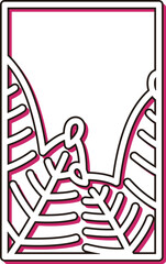 カラーシャドウミニ花札　睦月　松　1月　松のカス
