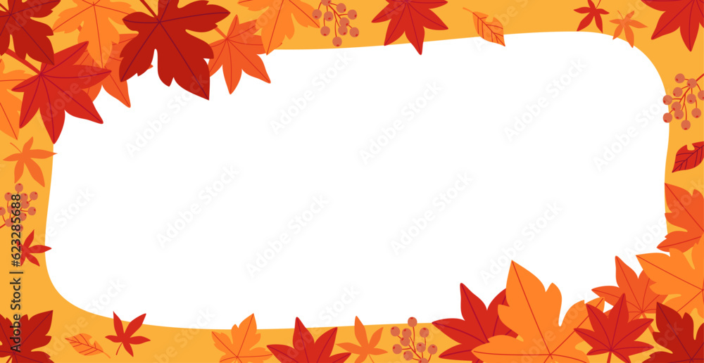 Canvas Prints background material designed with autumn leaves and nuts