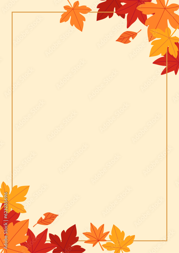 Canvas Prints background material designed with autumn leaves and nuts