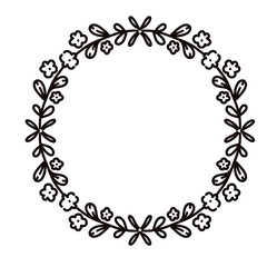 Floral flower frame images line doodle png.