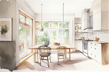 modern dining room