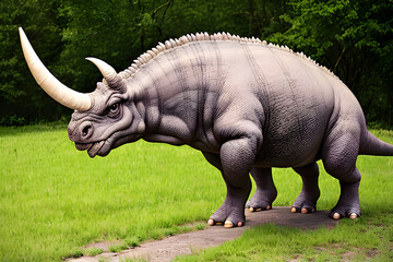 Fototapeta premium triceratops generative ai