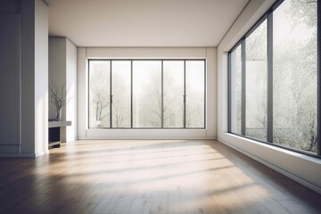 Stylish Empty Room Photography AI Generated