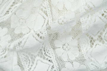 white fabric background copy space.