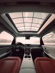 Car interior design illustration