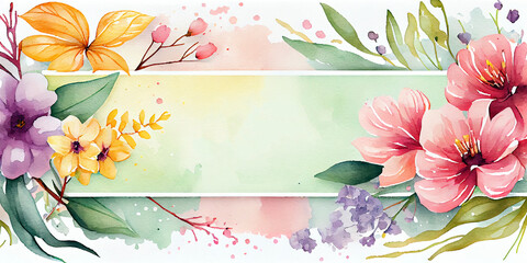 Spring floral banner