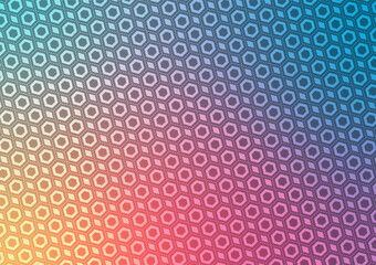 Fototapeta na wymiar Geometric hexagon pattern line gradient technology background