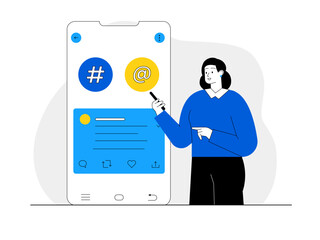 Social network. Modern design vector illustration. Chatting mobile app vector illustration. Social media flat illustration