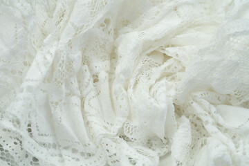 white fabric background copy space.