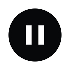 Pause icon vector symbols, sign isolated on white background design.