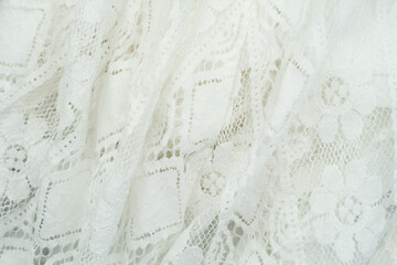 white fabric background copy space.