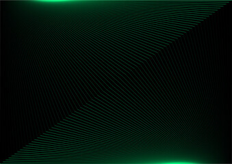 abstract line green in black background
