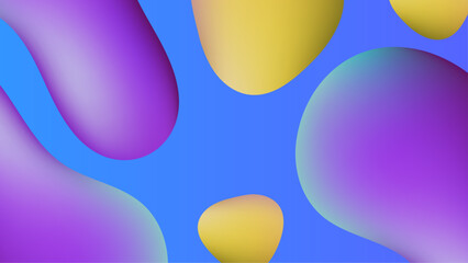 abstract blue yellow and purple fluid background