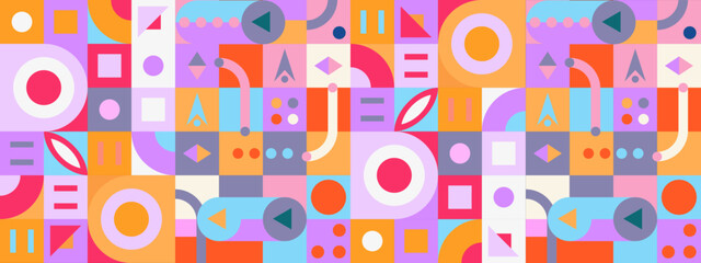 vector flat mosaic covers collection