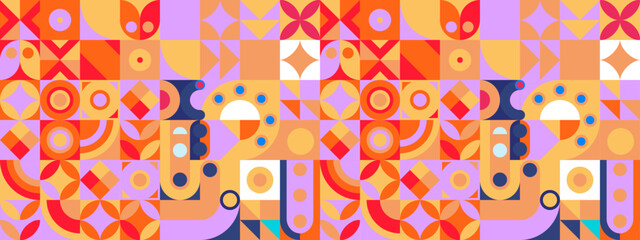 vector gradient mosaic YouTube channel art template