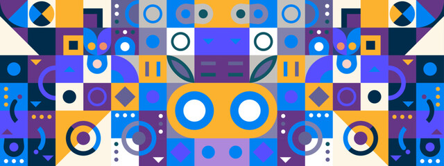 Obraz na płótnie Canvas vector colorful geometric shapes mosaic background