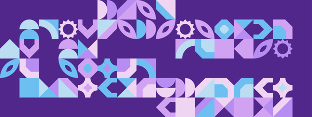 Seamless Pattern of Pop and Colorful Abstract Geometric Shape. Tile Decor Wallpaper