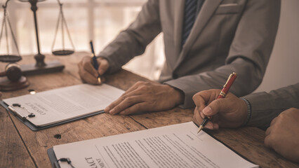Full concentration at work. correctly sign contracts with clients, Sign and Execute Binding...