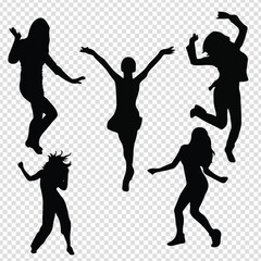 girl dancing pose all different vector file