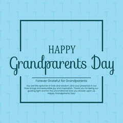 happy grandparents day wishing post vector file