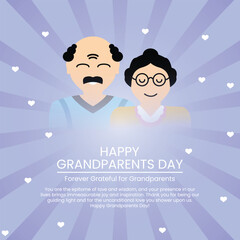 grand parents day wishing post design vector file