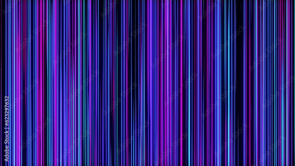 Poster purple blue color lines creative design background loop. digital colorful vertical stripes backdrop 