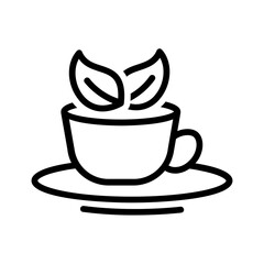 Black line icon for Tea