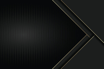 dark black background with gradient and golden lines vector file