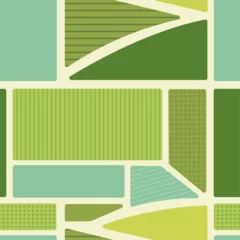 Keuken achterwand Landschap patronen Abstract green field seamless vector pattern. Contemporary, modern, flat graphic style illustration. Agricultural repeat background design.   © Grace
