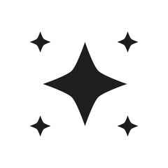 set of black and white stars