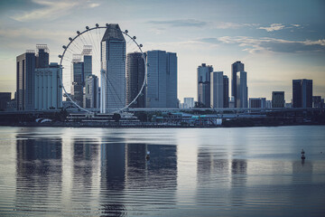 Singapore Flyer, a large observation wheel that sits among the skyscrapers It is another attraction...
