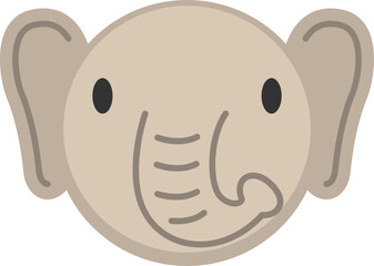 Elephant flat icon. Animal icon simple style.
