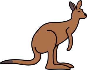 Cartoon Australian Kangaroo