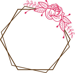 floral frame element design svg 