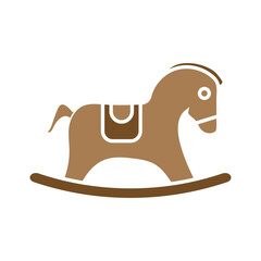 Rocking horse icon design template vector isolated illustration